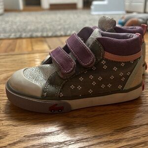 See Kai Run Girls Kya Gray/Purple Mix EUC